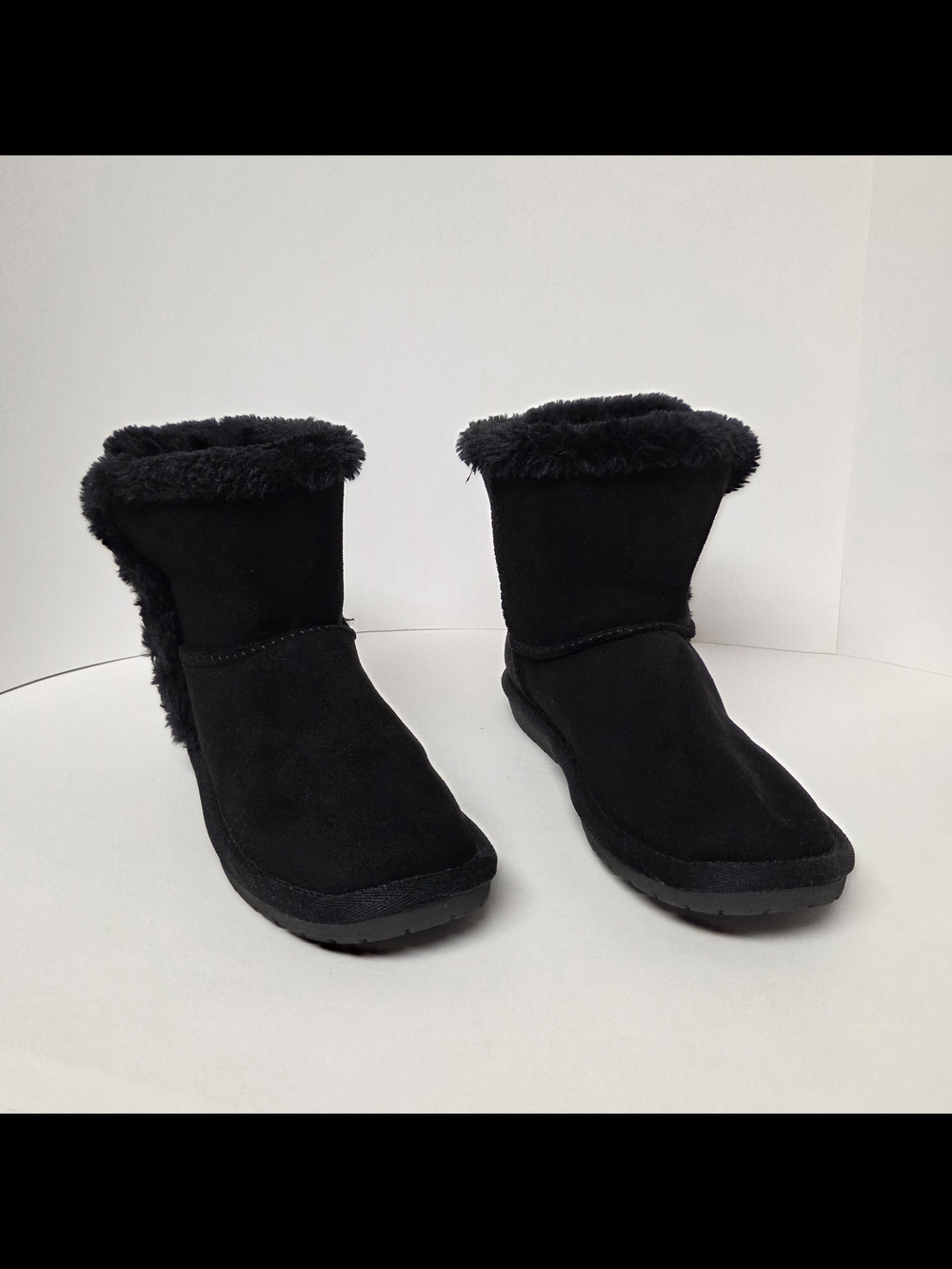 True Craft Polly Black Faux Fur Winter Boots Women’s Size 6M. #0237